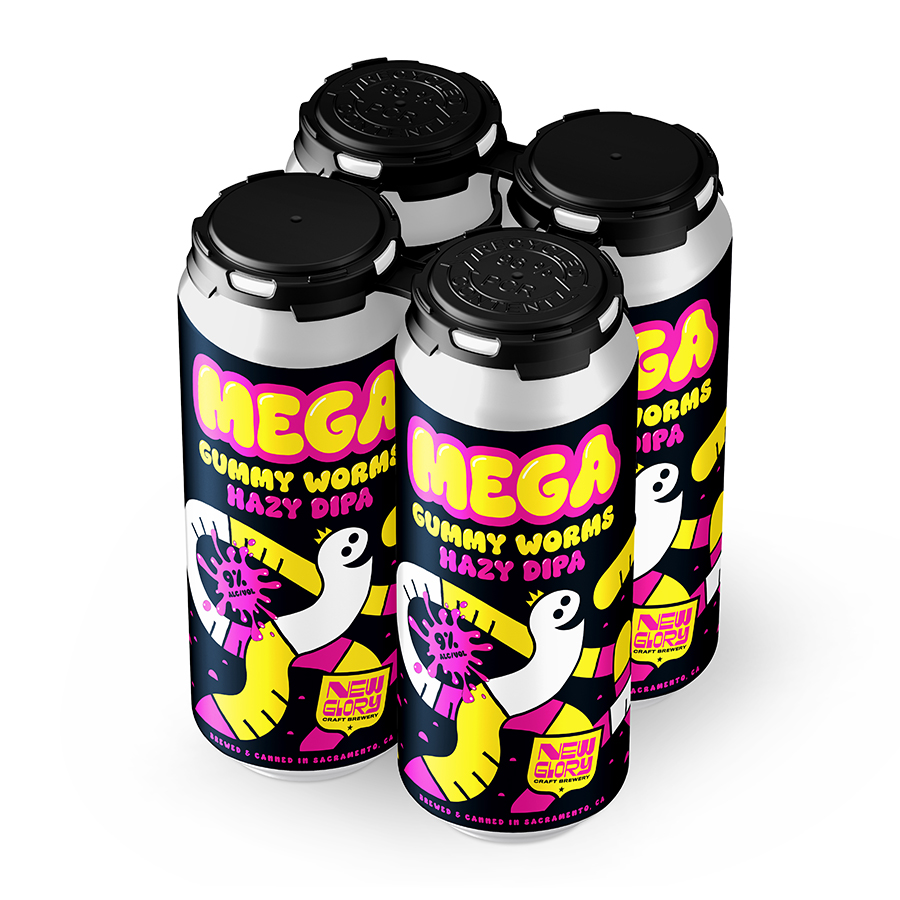 MEGA Gummy Worms Hazy DIPA cans